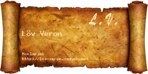 Löv Veron névjegykártya